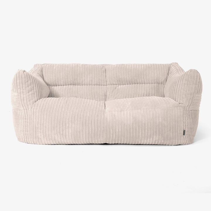 Sofa pufa Victor - Klasyczny sztruks Kość słoniowa 01