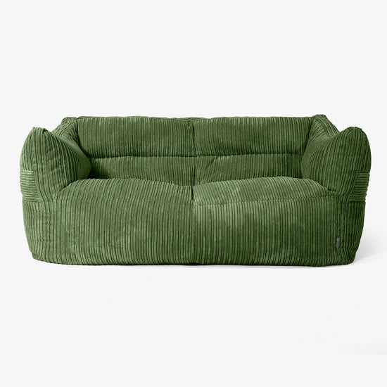Sofa pufa Victor - Klasyczny sztruks Leśna zieleń 01
