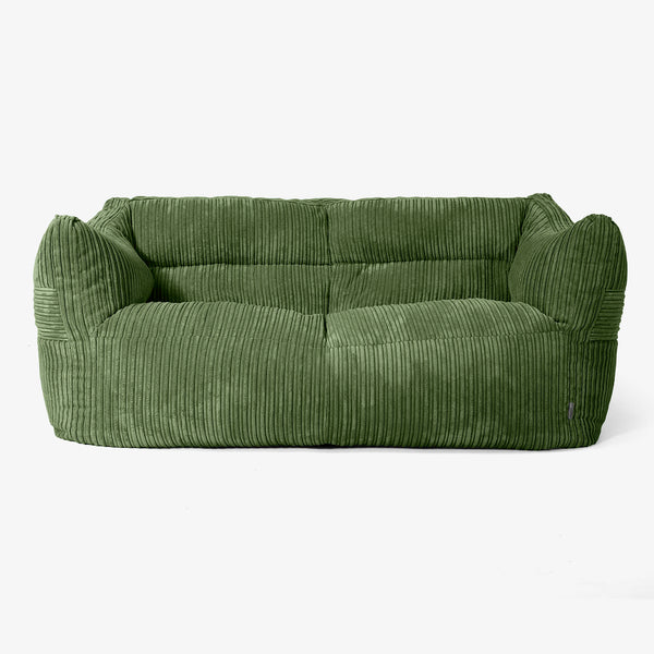 Sofa pufa Victor - Klasyczny sztruks Leśna zieleń 01
