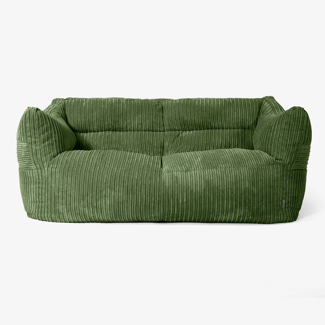 Sofa pufa Victor - Klasyczny sztruks Leśna zieleń 01