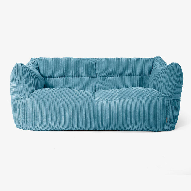 Sofa pufa Victor - Klasyczny sztruks Morski błękit 01