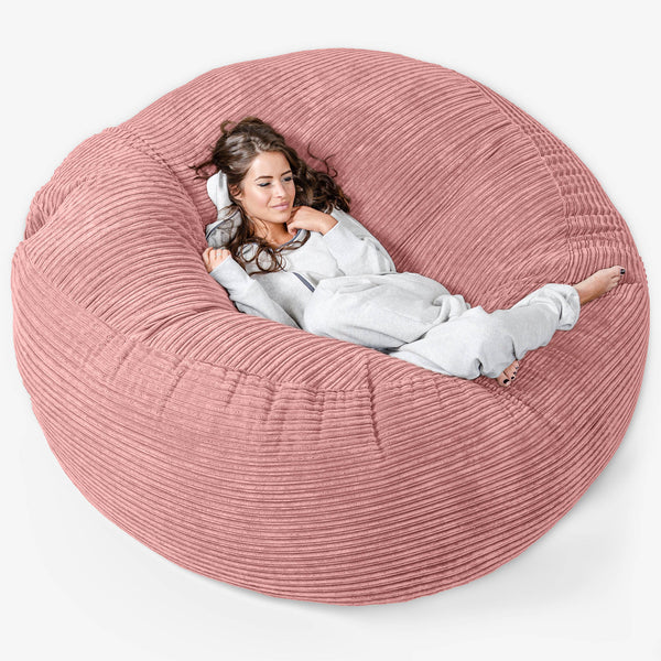 Sofa pufa XXL Mega Mammoth - Klasyczny sztruks Brzoskwinia 01