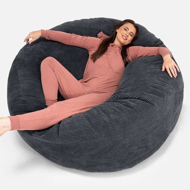 Sofa pufa XXL Mega Mammoth - Pom Pom Czerń 01