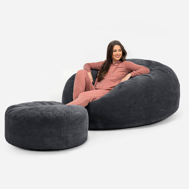 Sofa pufa XXL Mega Mammoth - Pom Pom Czerń 02