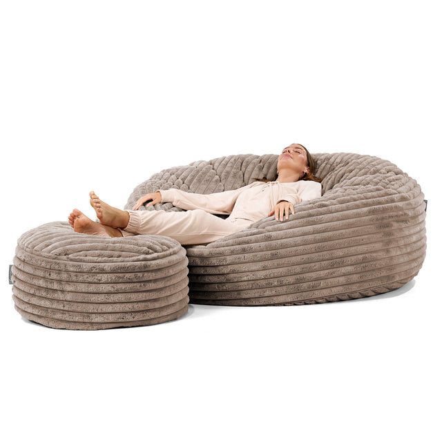 Sofa pufa XXL Mega Mammoth - Sztruks ultra plusz Mysi