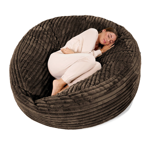 Sofa pufa XXL Mega Mammoth - Sztruks ultra plusz Sobolowy