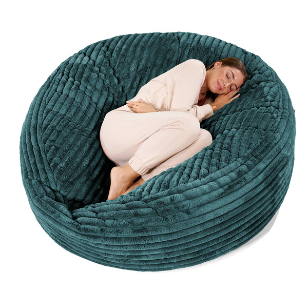 Sofa pufa XXL Mega Mammoth - Sztruks ultra plusz Turkus