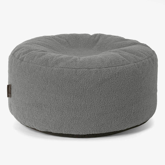 Pufa okrągła duża - Boucle Szarość 01