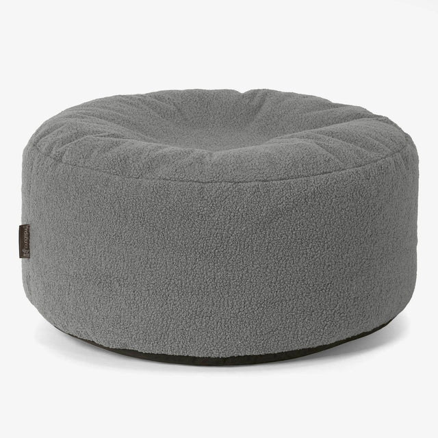 Pufa okrągła duża - Boucle Szarość 01