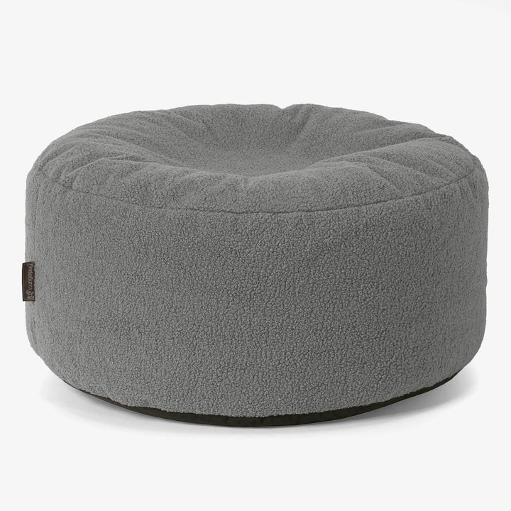 Pufa okrągła duża - Boucle Szarość 01