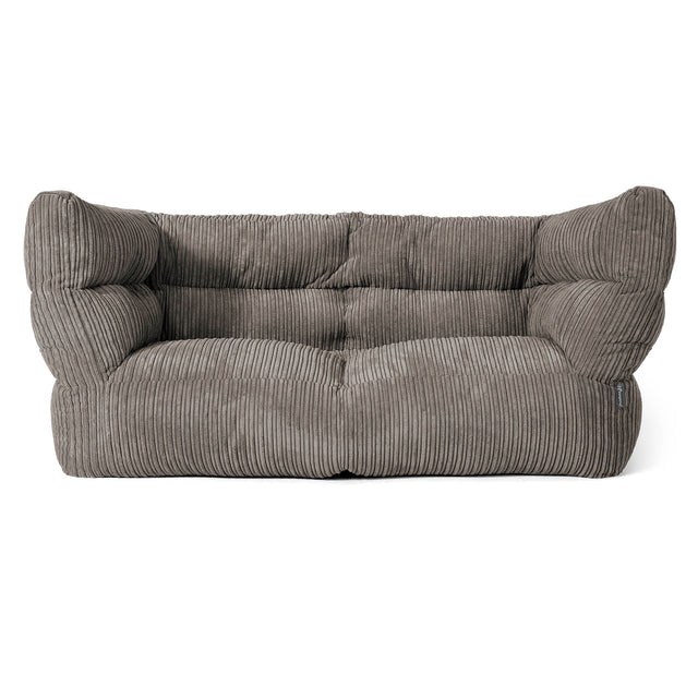 Sofa 2-osobowa pufa Louis - Klasyczny sztruks Grafit szarość 01