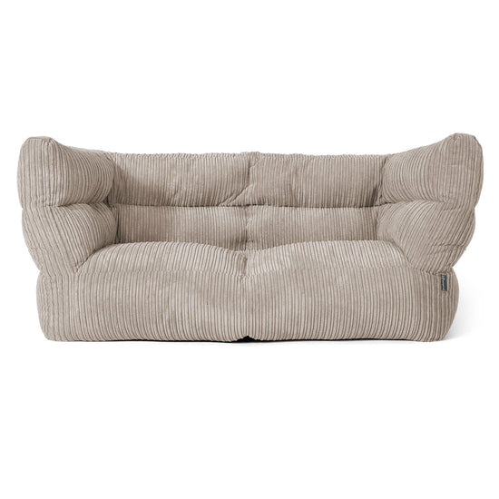 Sofa 2-osobowa pufa Louis - Klasyczny sztruks Mysi 01
