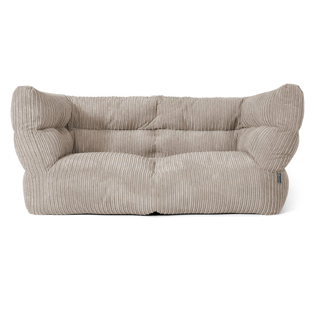 Sofa 2-osobowa pufa Louis - Klasyczny sztruks Mysi 01