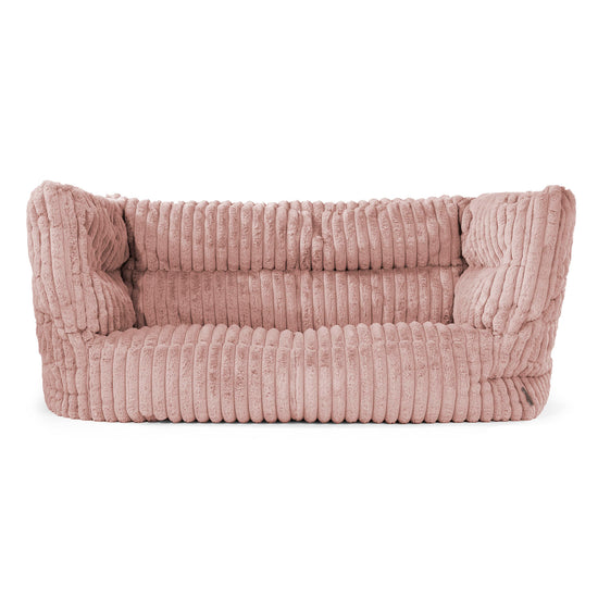 Sofa 2-osobowa pufa Louis - Sztruks ultra plusz Łosoś 01
