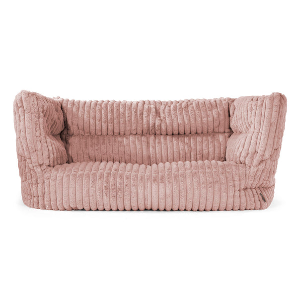 Sofa 2-osobowa pufa Louis - Sztruks ultra plusz Łosoś 01