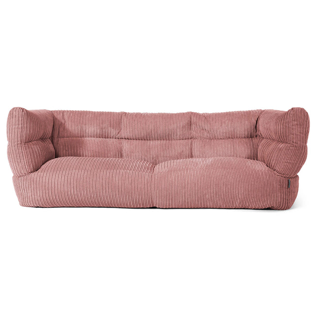 Sofa 3-osobowa pufa Louis - Klasyczny sztruks Brzoskwinia 01
