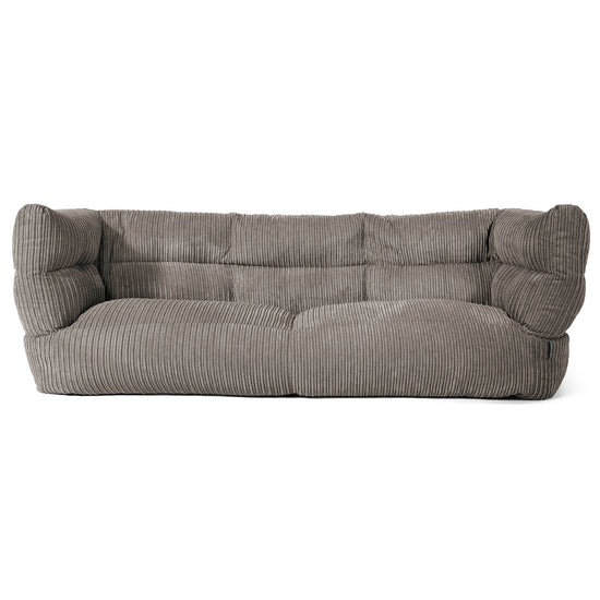Sofa 3-osobowa pufa Louis - Klasyczny sztruks Grafit szarość 01