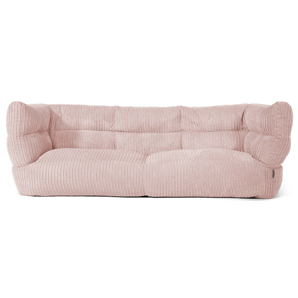 Sofa 3-osobowa pufa Louis - Klasyczny sztruks Pudrowy 01