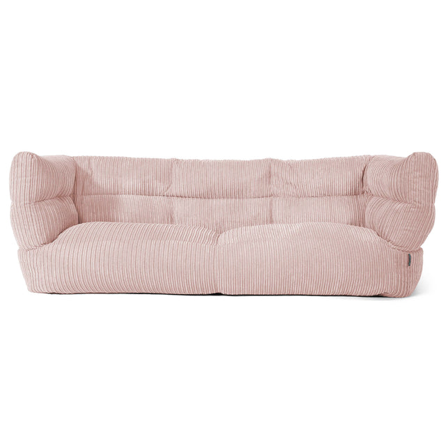 Sofa 3-osobowa pufa Louis - Klasyczny sztruks Pudrowy 01