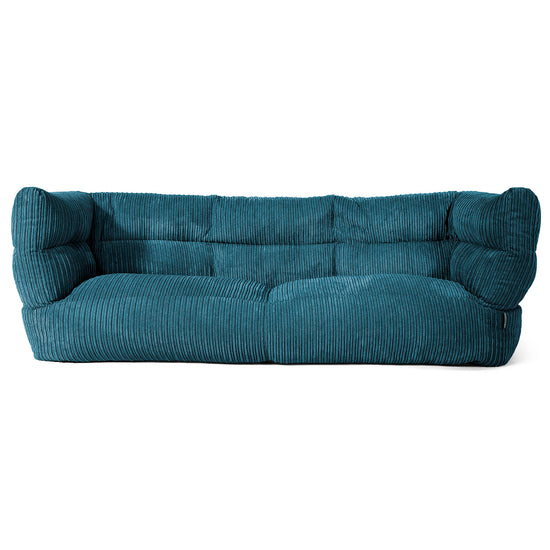Sofa 3-osobowa pufa Louis - Klasyczny sztruks Turkus 01