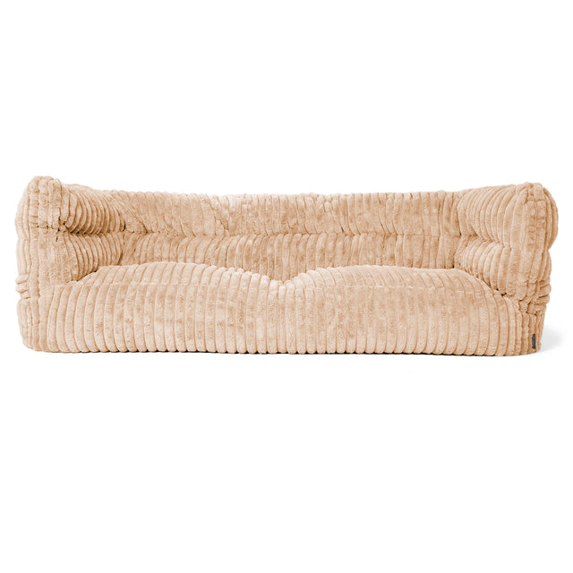 Sofa 3-osobowa pufa Louis - Sztruks ultra plusz Brzoskwinia 01