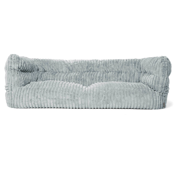 Sofa 3-osobowa pufa Louis - Sztruks ultra plusz Kacze jajo niebieskie 01