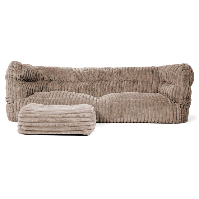 Sofa 3-osobowa pufa Louis - Sztruks ultra plusz Mysi 02