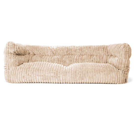 Sofa 3-osobowa pufa Louis - Sztruks ultra plusz Śmietanka 01