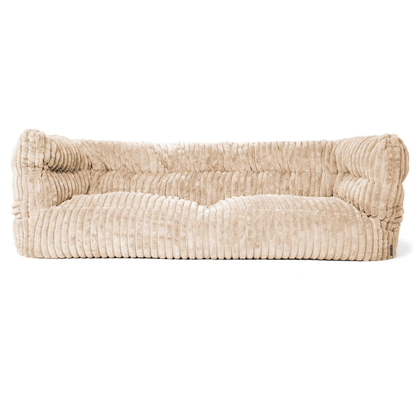 Sofa 3-osobowa pufa Louis - Sztruks ultra plusz Śmietanka 01