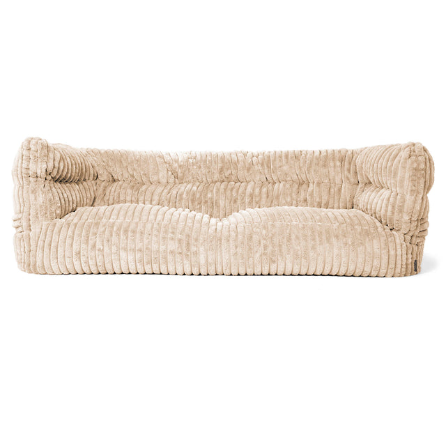 Sofa 3-osobowa pufa Louis - Sztruks ultra plusz Śmietanka 01