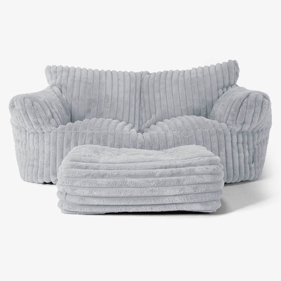 Sofa pufa Josephine - Sztruks ultra plusz Kacze jajo niebieskie 02