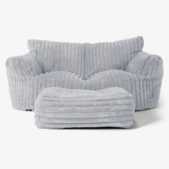Sofa pufa Josephine - Sztruks ultra plusz Kacze jajo niebieskie 02