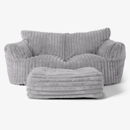 Sofa pufa Josephine - Sztruks ultra plusz Szarość 02