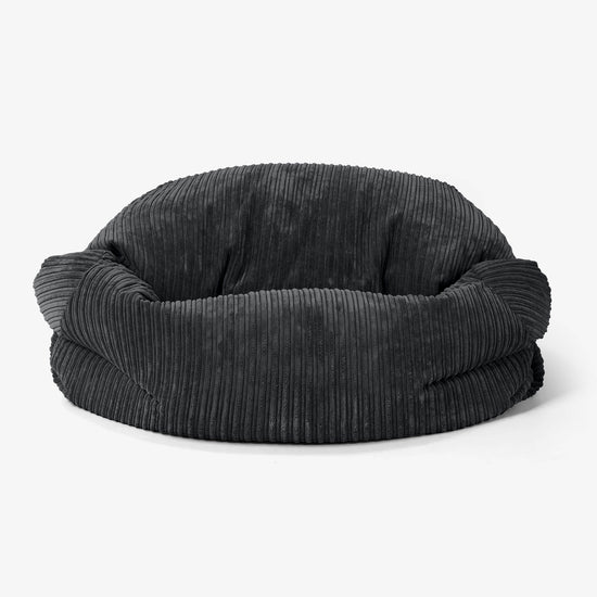 Sofa pufa Sabine - Klasyczny sztruks Czerń 02