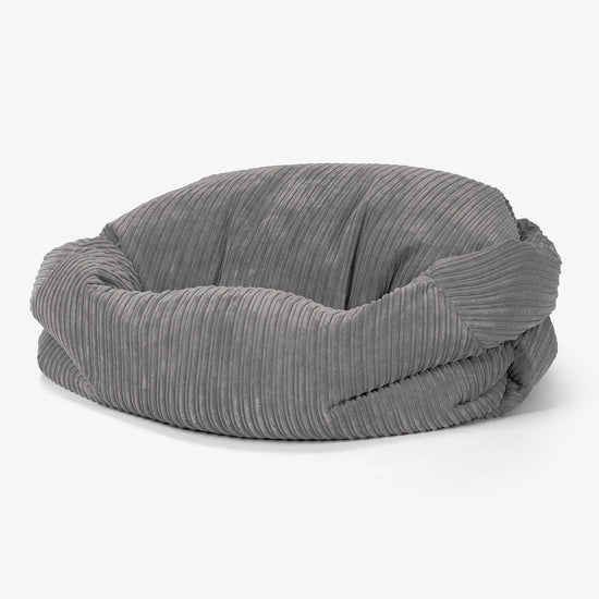 Sofa pufa Sabine - Klasyczny sztruks Grafit szarość 01