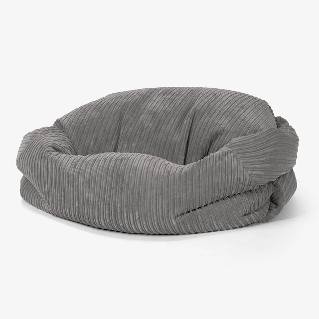 Sofa pufa Sabine - Klasyczny sztruks Grafit szarość 01