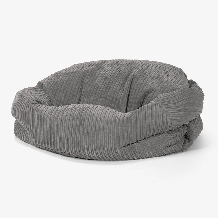 Sofa pufa Sabine - Klasyczny sztruks Grafit szarość 01