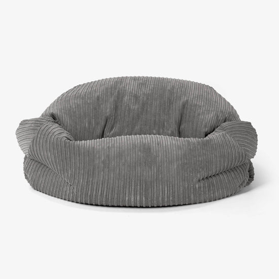 Sofa pufa Sabine - Klasyczny sztruks Grafit szarość 02