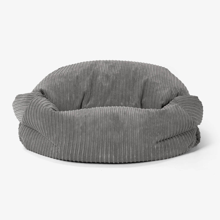 Sofa pufa Sabine - Klasyczny sztruks Grafit szarość 02