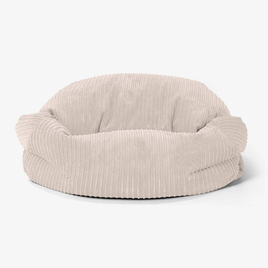 Sofa pufa Sabine - Klasyczny sztruks Kość słoniowa 02