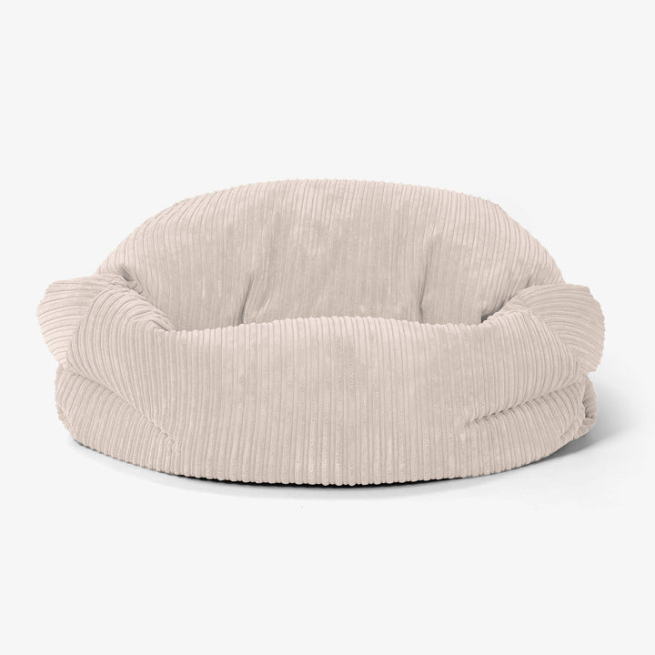 Sofa pufa Sabine - Klasyczny sztruks Kość słoniowa 02