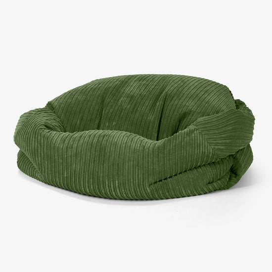 Sofa pufa Sabine - Klasyczny sztruks Leśna zieleń 01