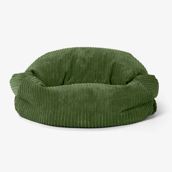 Sofa pufa Sabine - Klasyczny sztruks Leśna zieleń 02