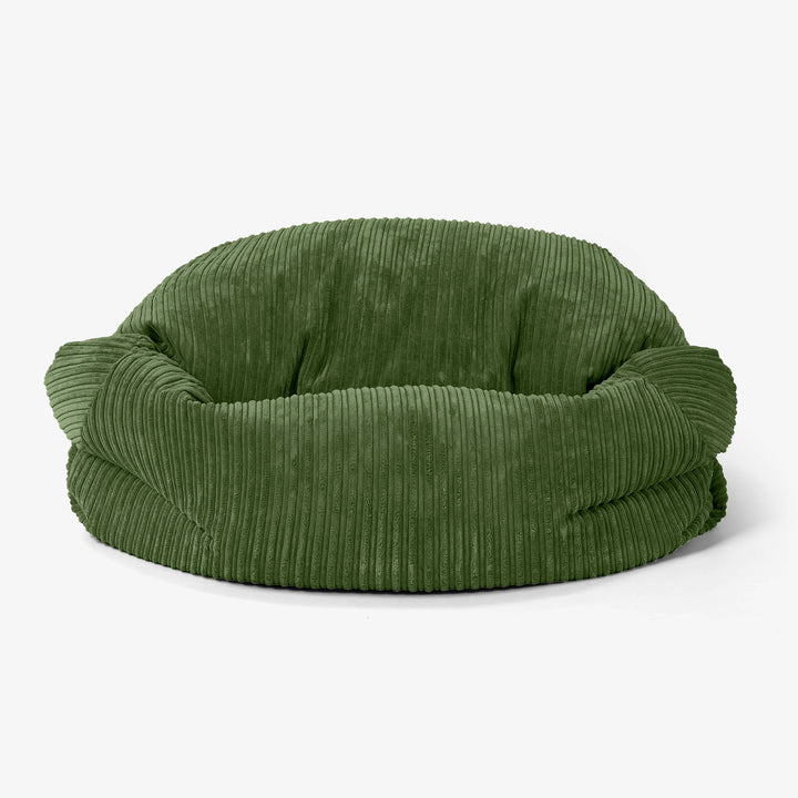 Sofa pufa Sabine - Klasyczny sztruks Leśna zieleń 02