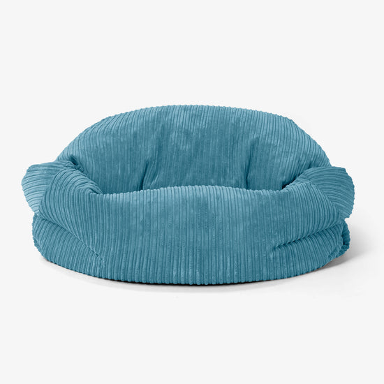 Sofa pufa Sabine - Klasyczny sztruks Morski błękit 02