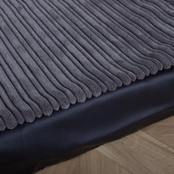 Piankowe legowisko dla psów Bench Ortopedyczna Memory - Skaj Czerń Fabric Close-up Image