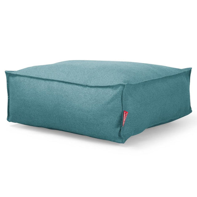 Pufa piankowa otomana CloudSac 250 - Wełna Interalli Akwamaryna 01