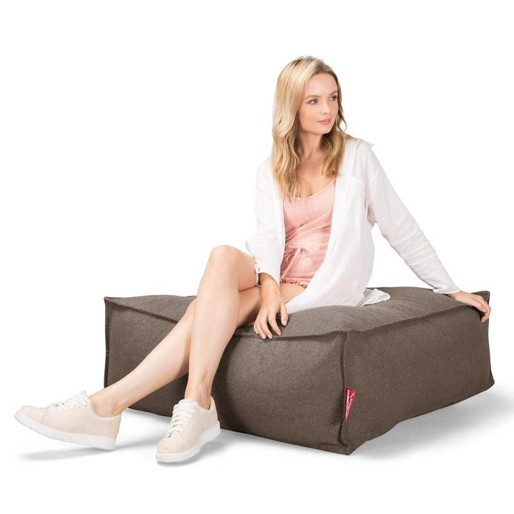 Pufa piankowa otomana CloudSac 250 - Wełna Interalli Herbatnik 02