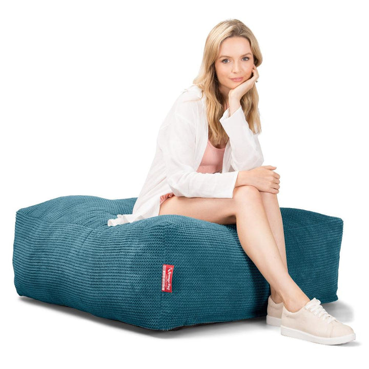 Pufa piankowa otomana CloudSac 250 - Pom Pom Morski błękit 02