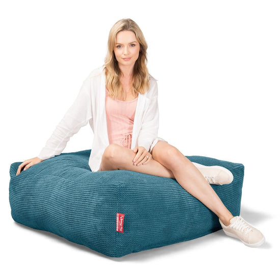 Pufa piankowa otomana CloudSac 250 - Pom Pom Morski błękit 03